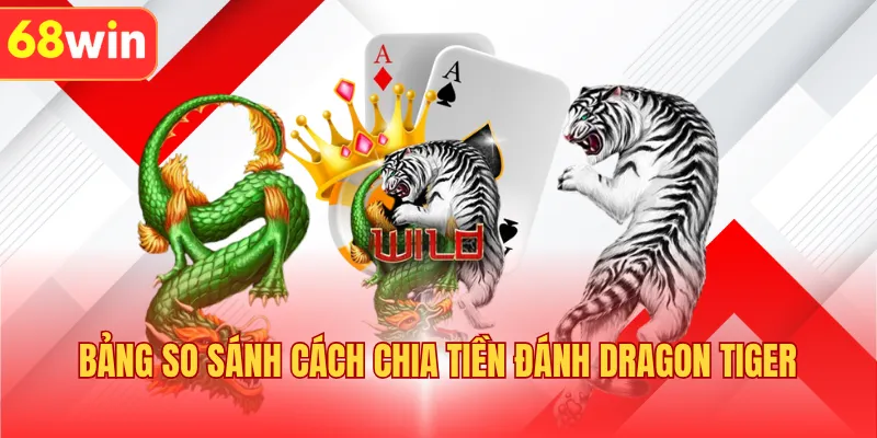 Bảng so sánh cách chia tiền đánh Dragon Tiger