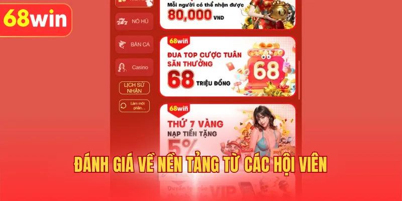 Review trải nghiệm 68WIN từ các hội viên